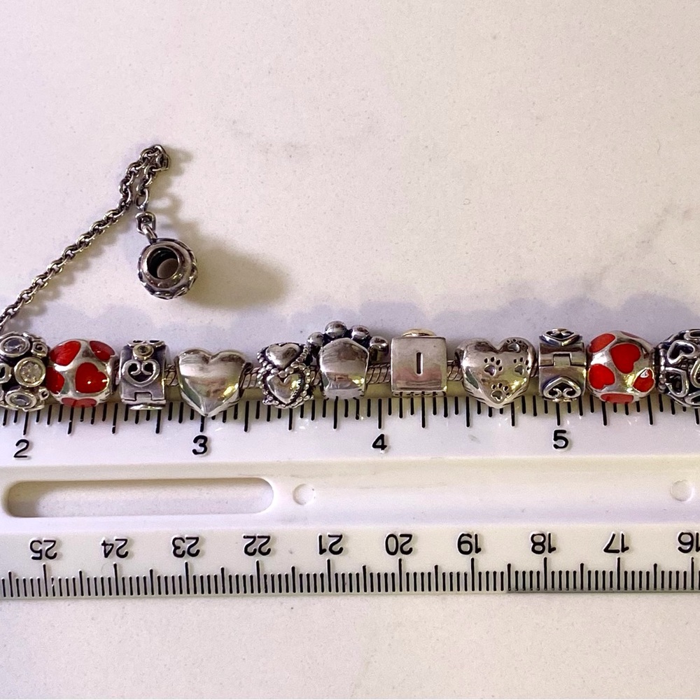 Pandora Authentic Bracelet With 15 Beads - Picture 2 of 11